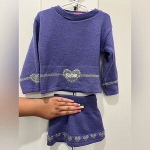 VINTAGE Barbie Purple Knit Set